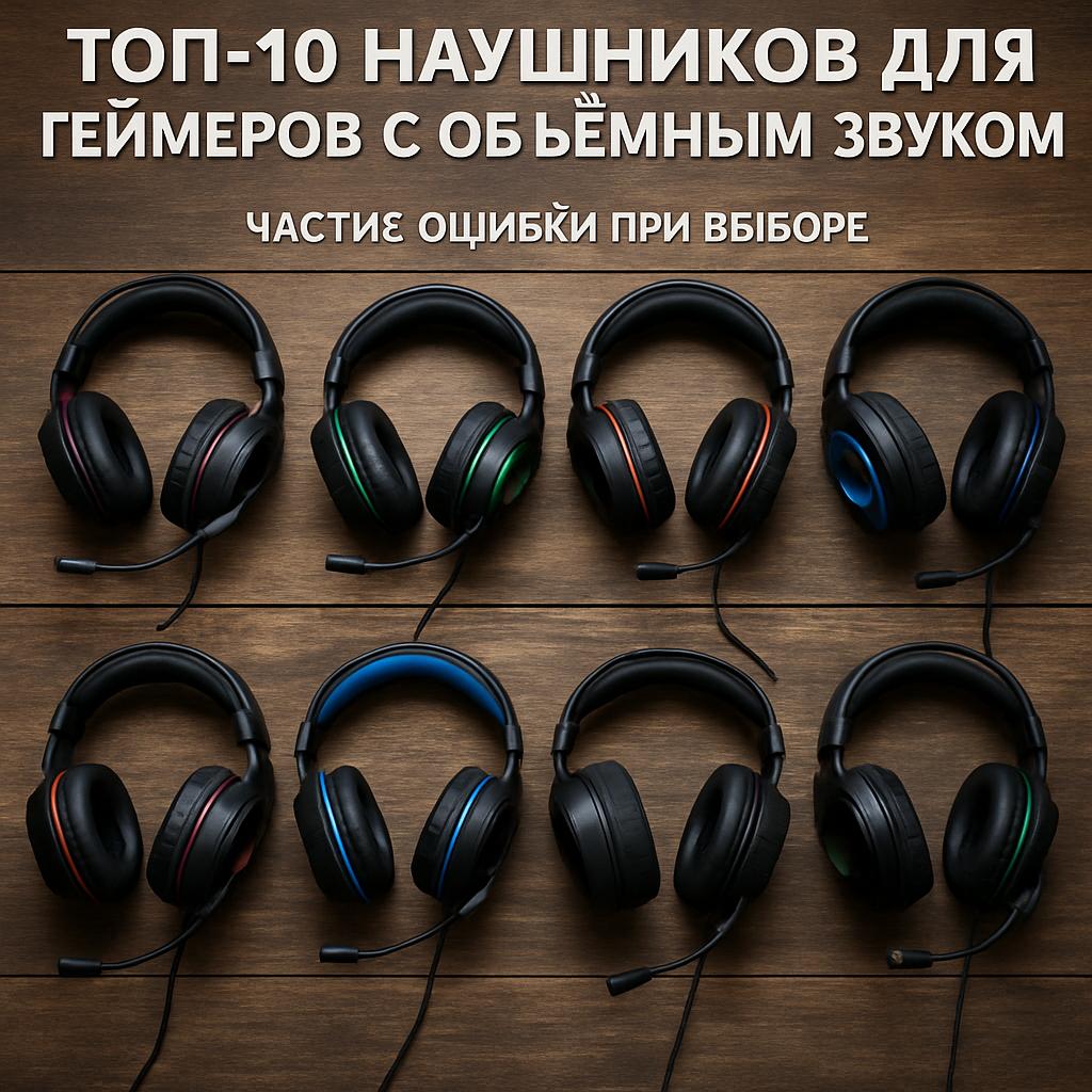 ТОП-10 наушников для геймеров с объёмным звуком. Частые ошибки при выборе