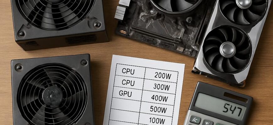 Блок питания без сюрпризов: точный расчёт мощности для любой сборки