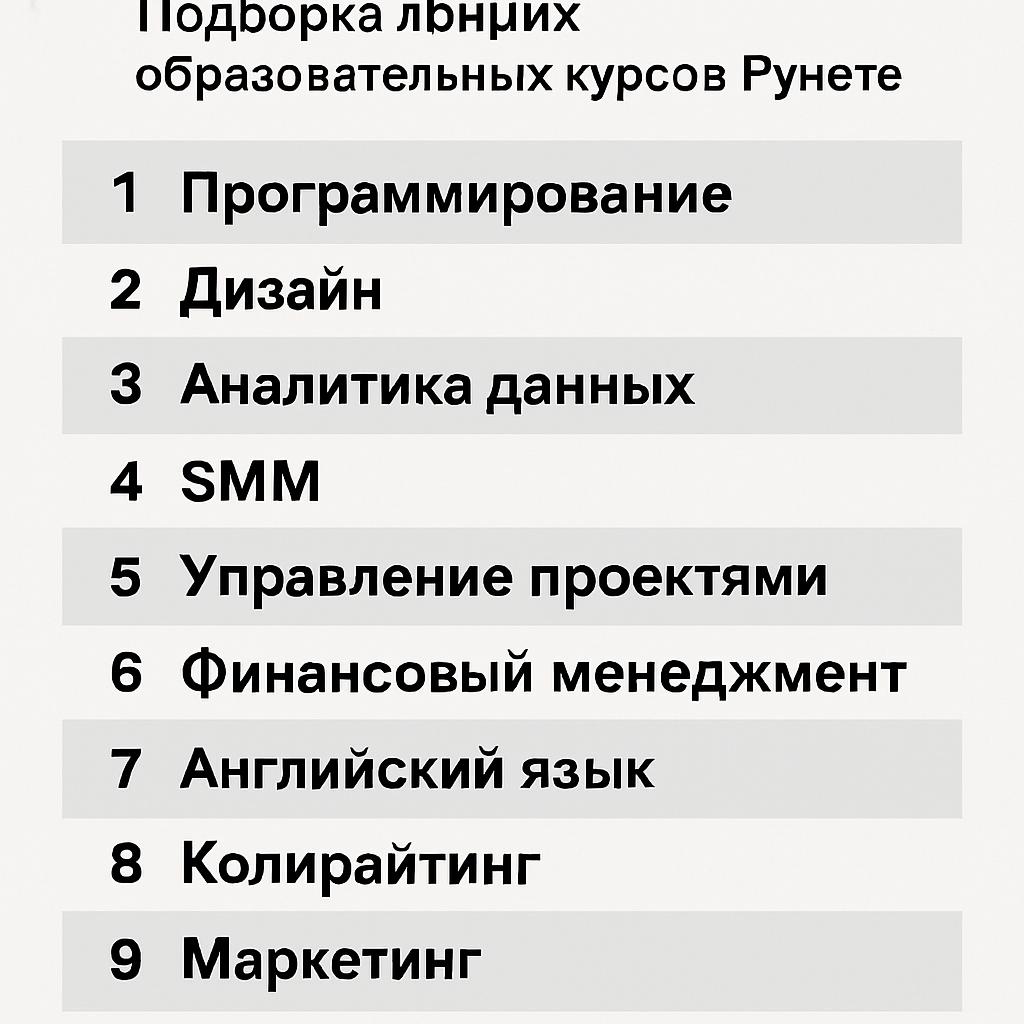 ТОП-10 курсов 2026 года | Подборка лучших образовательных курсов в Рунете. Какие ошибки допускают при выборе курса ТОП-10 курсов 2026 года | Подборка лучших образовательных курсов в Рунете. Какие ошибки допускают при выборе курса