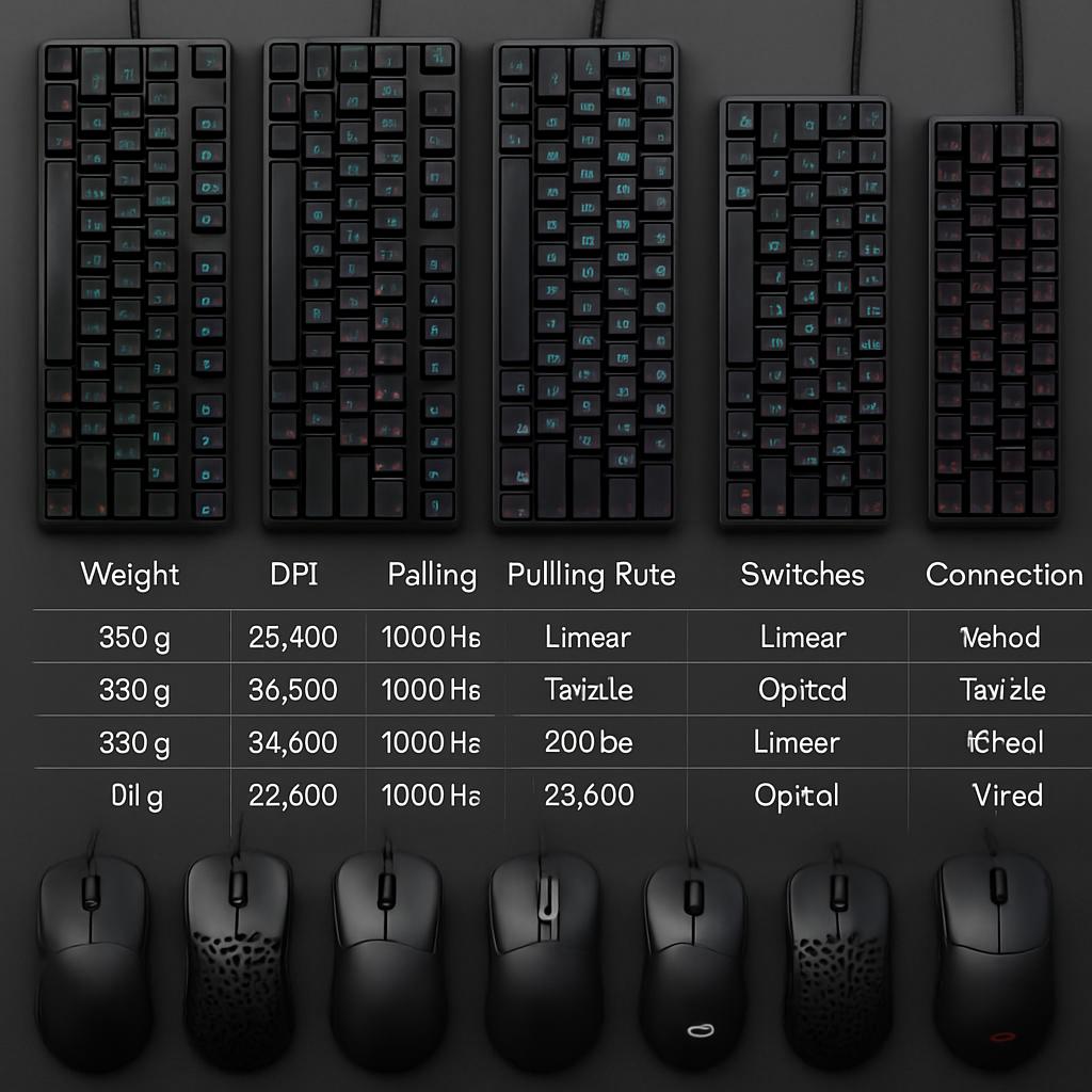 ТОП-7 игровых мышей и клавиатур для киберспорта. Сравнительная таблица ключевых характеристик ТОП-7 игровых мышей и клавиатур для киберспорта. Сравнительная таблица ключевых характеристик